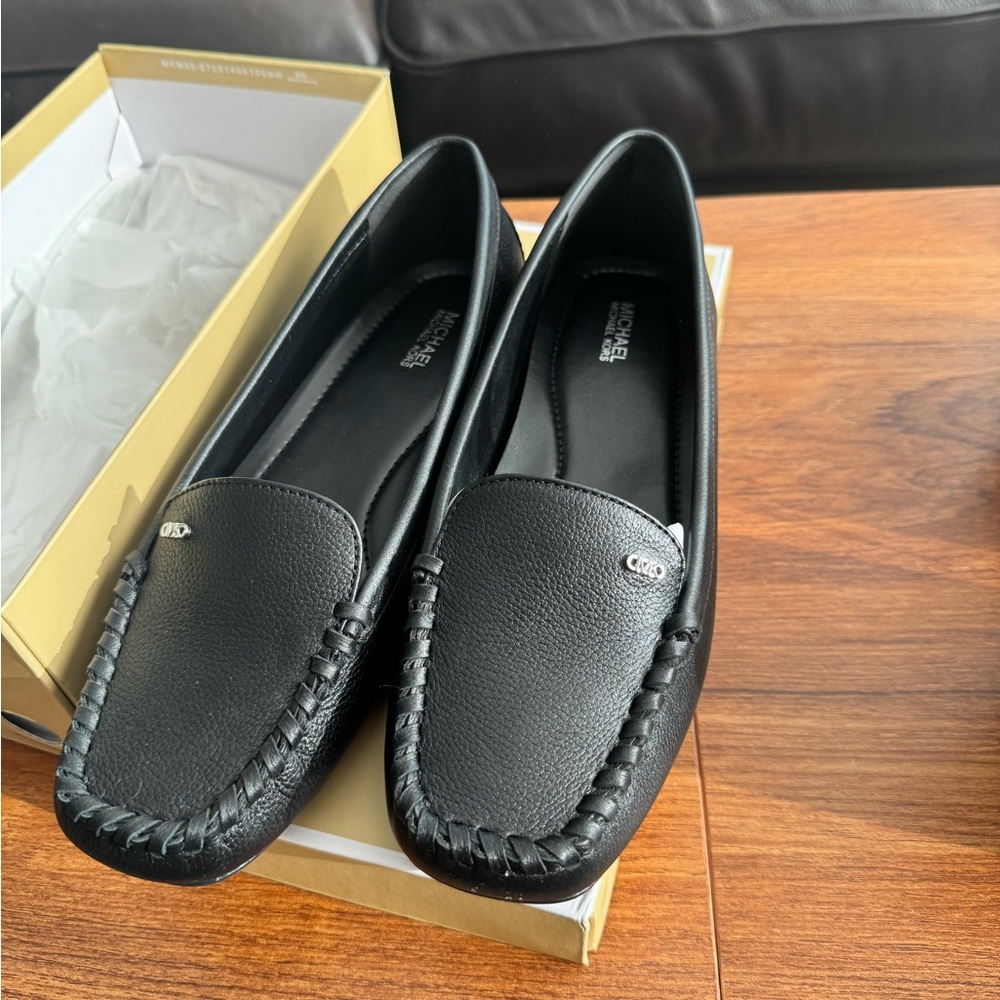 Brand New Michael Kors Black Leather Loafers